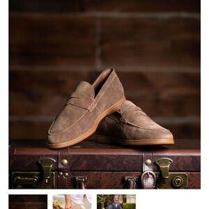 Elegant Tan Suede Loafers for Men
